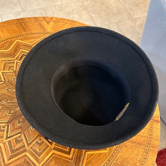 Black Merino Wool Scala Collezione Fine Hat NWOT - Picture 4 of 7